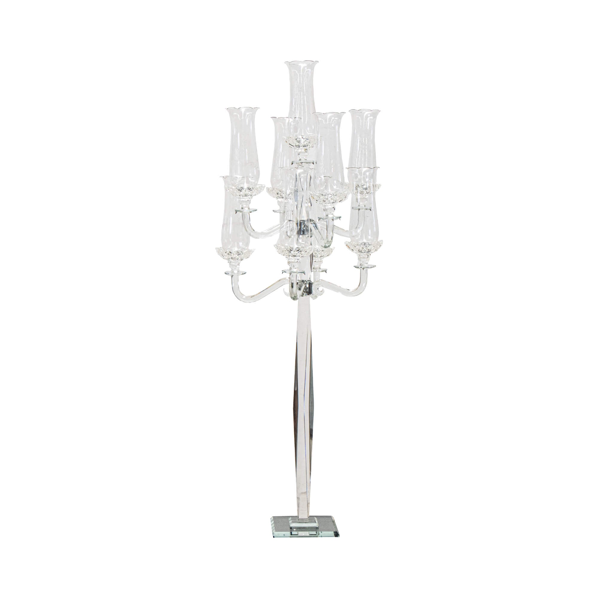 Candelabros de cristal con kinkés 1.10 mts y 8 kinkés