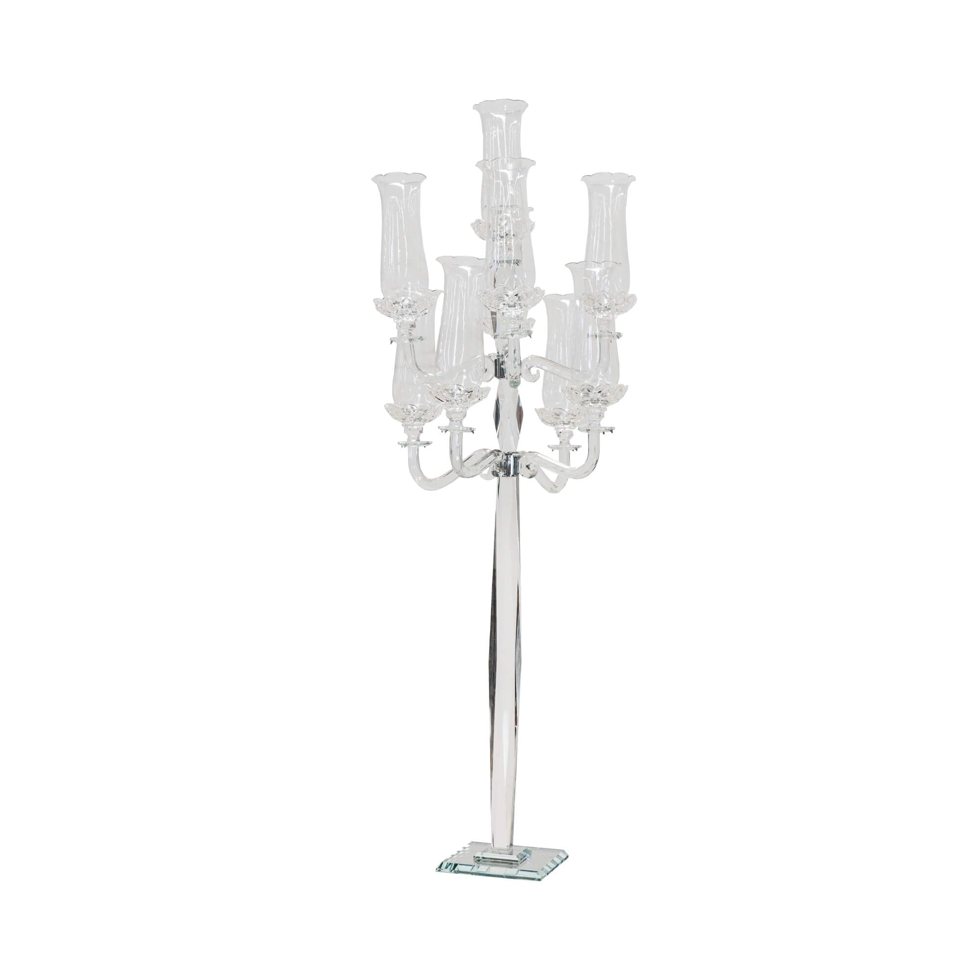 Candelabros de cristal con kinkés 1.10 mts y 8 kinkés