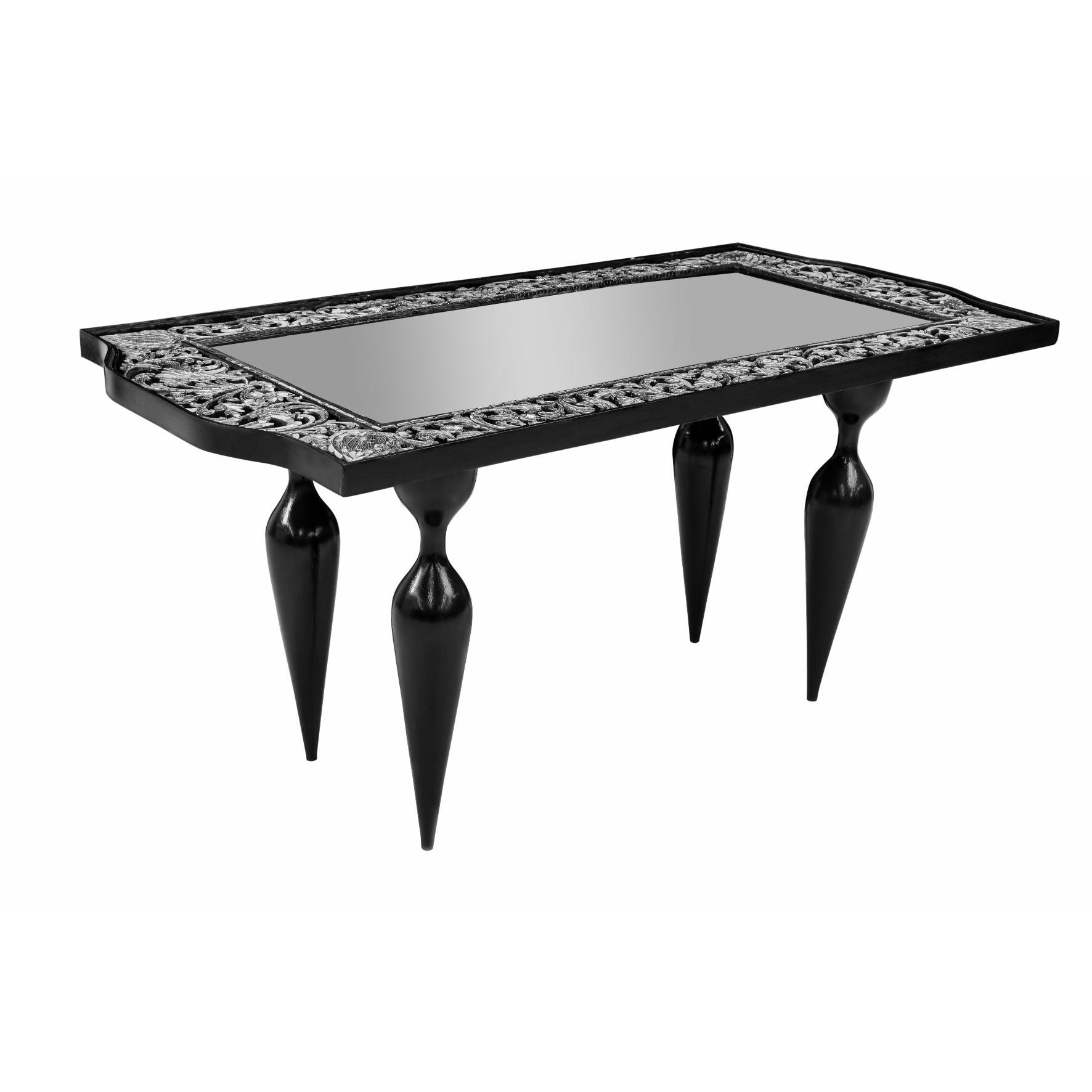 Mesa Veneciana Negra Rectangular