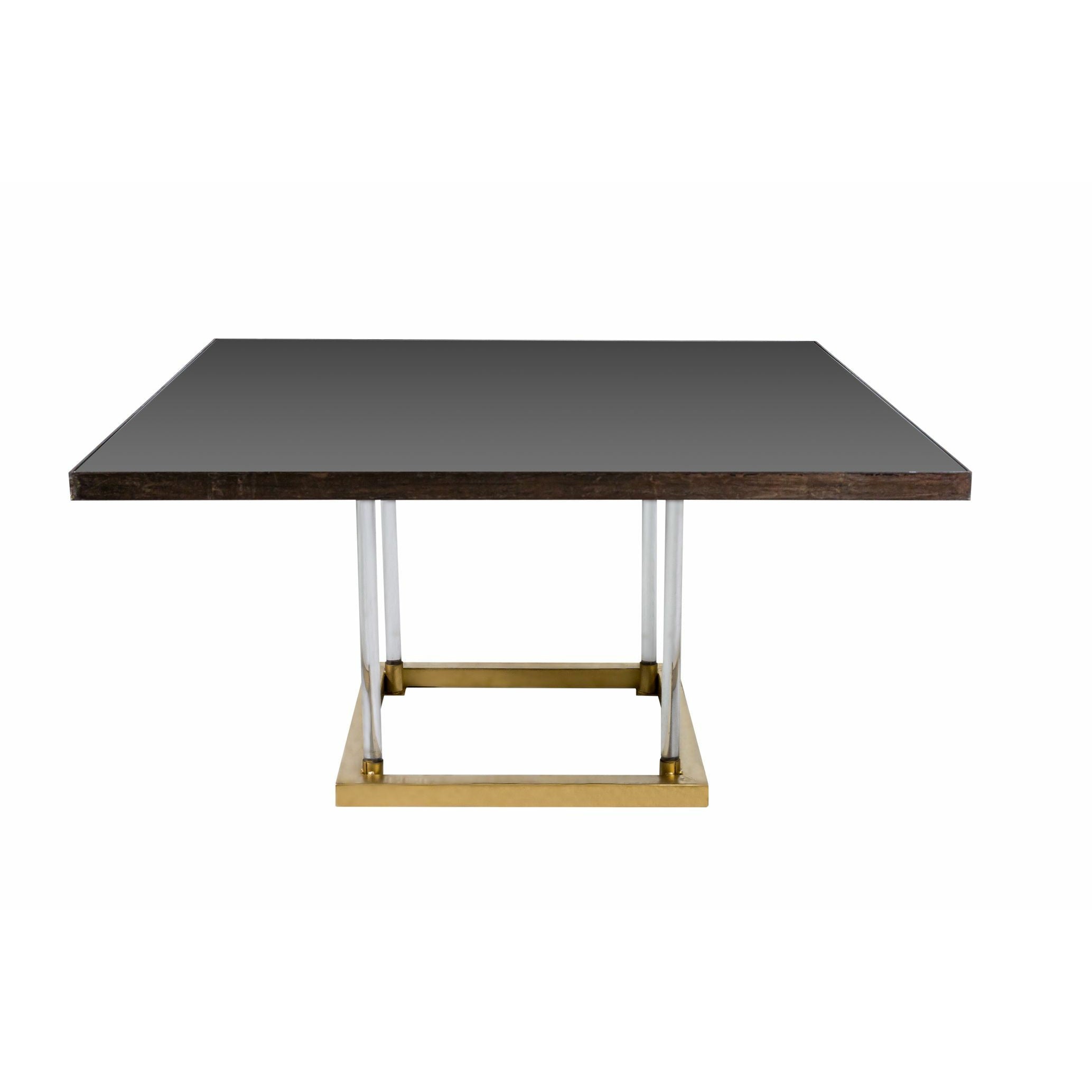 Mesa de Vidrio Negro con Base de Acrílico 1.50 mts