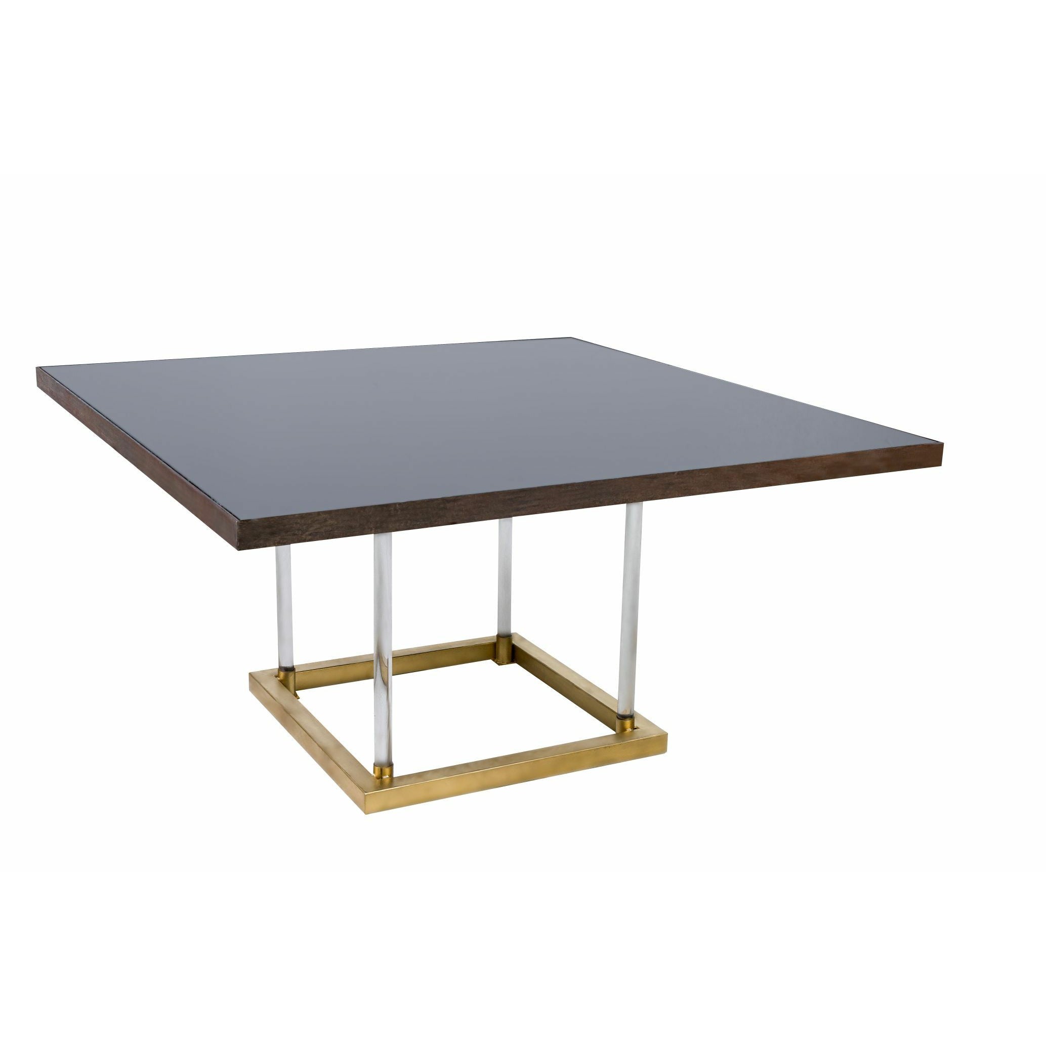 Mesa de Vidrio Negro con Base de Acrílico 1.50 mts