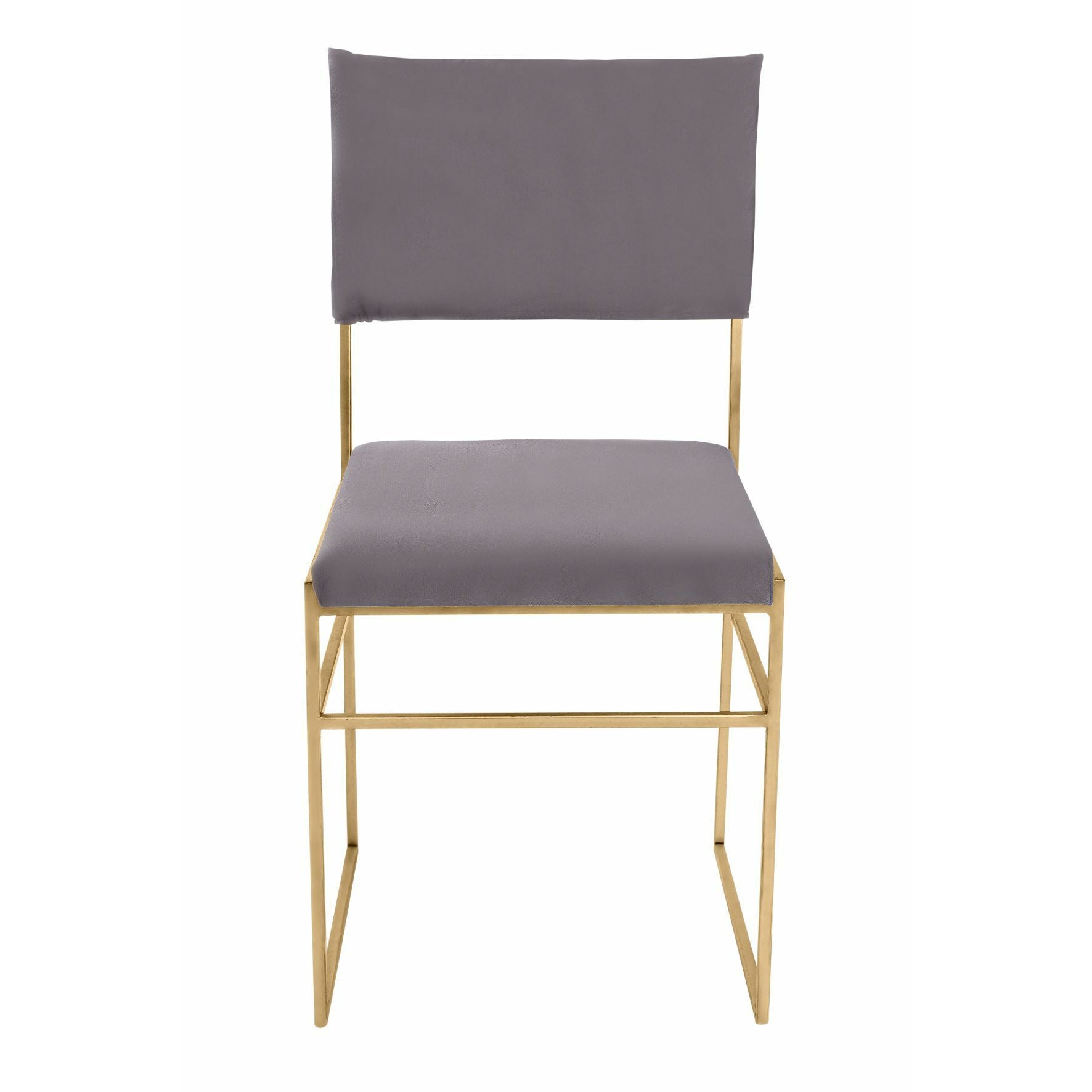 Silla Contempo Gris Estructura Dorada