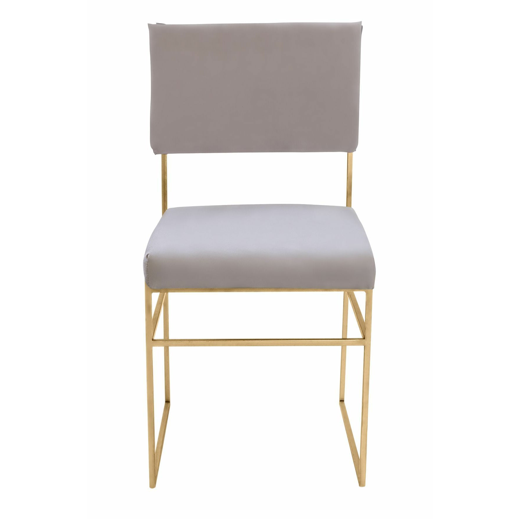 Silla Contempo Gris Claro Estructura Dorada