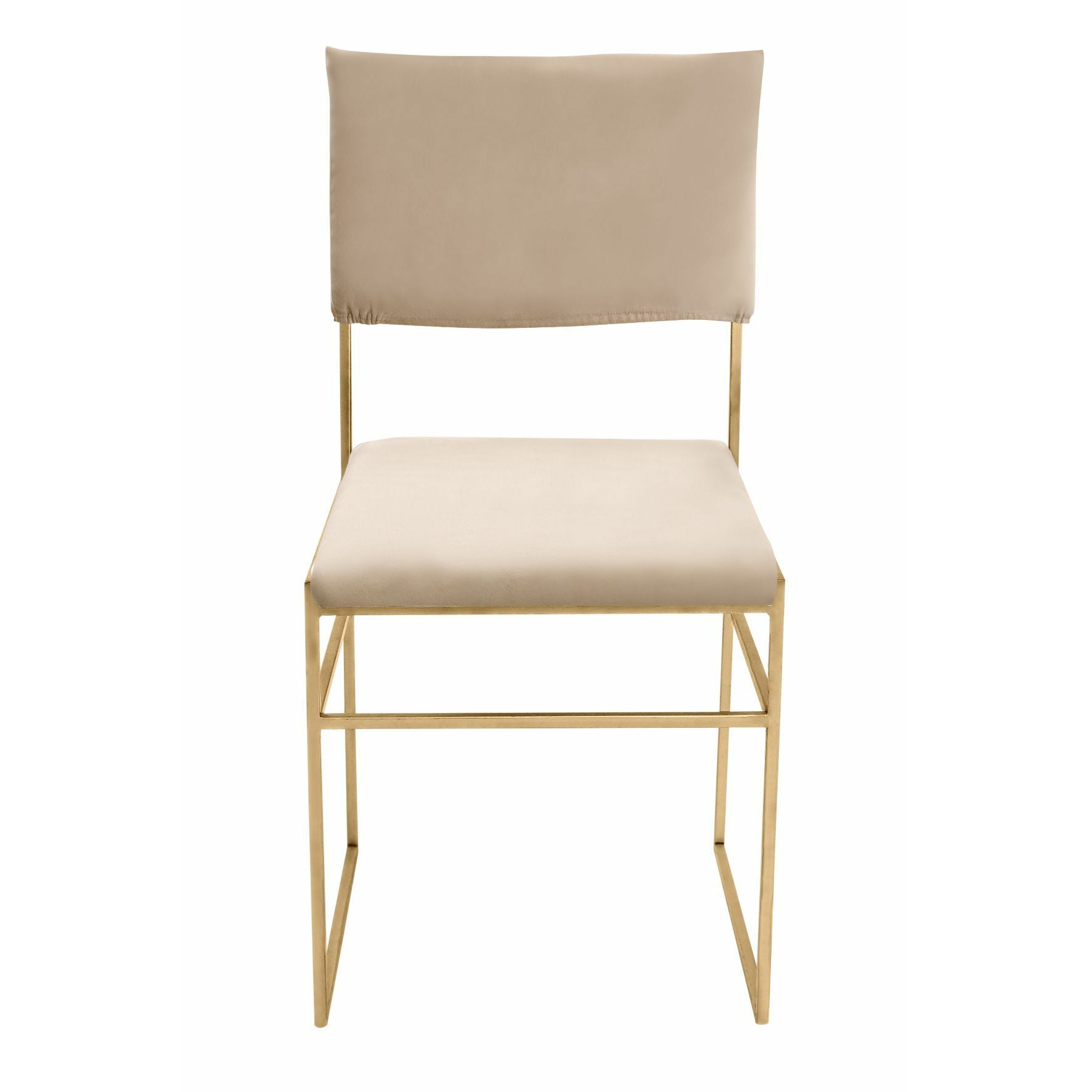 Silla Contempo Hueso Estructura Dorada