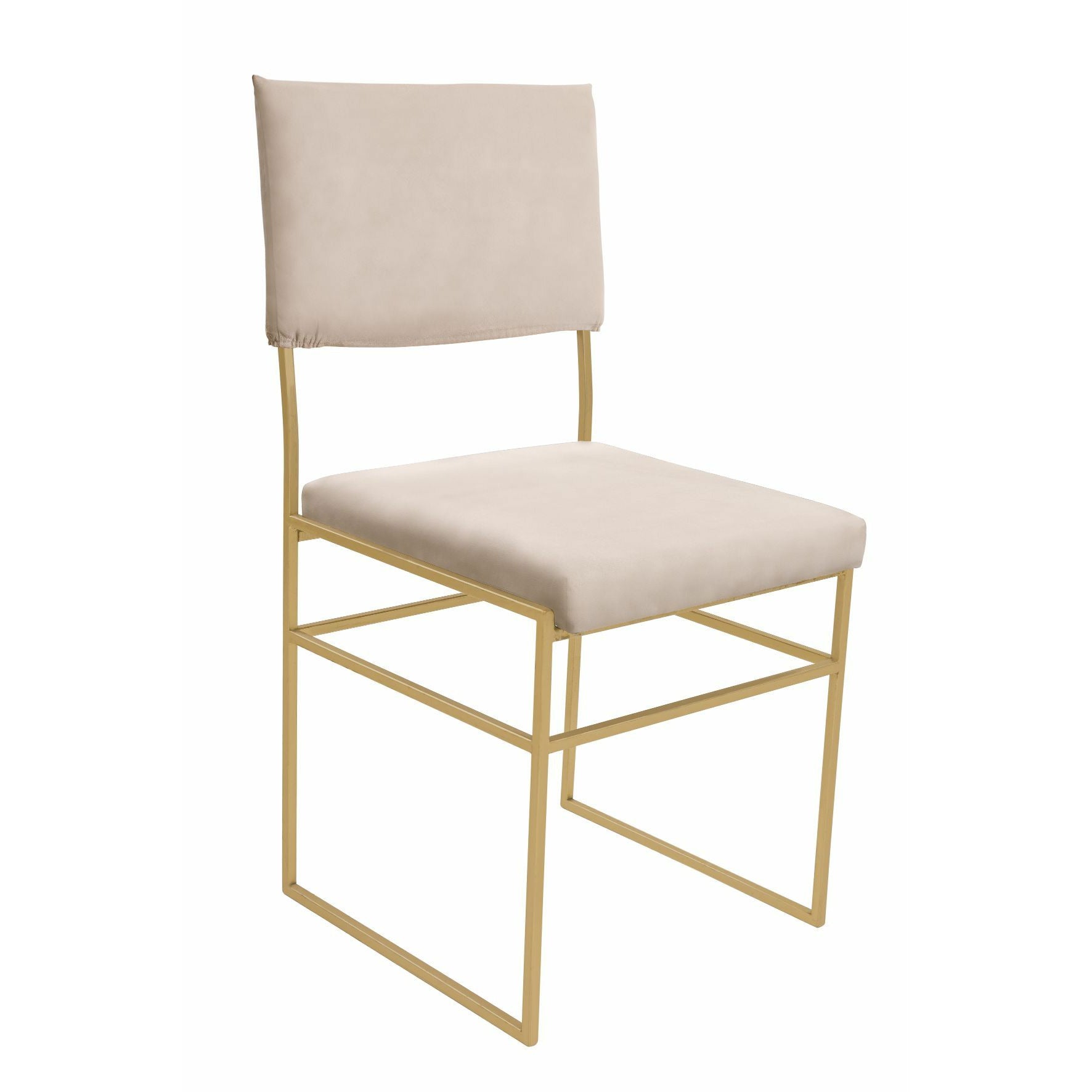 Silla Contempo Hueso Estructura Dorada